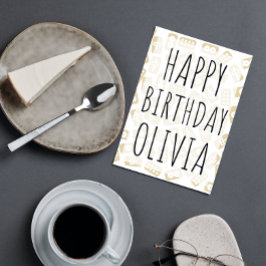 Baldosas de Mahjong personalizadas tarjeta de feli