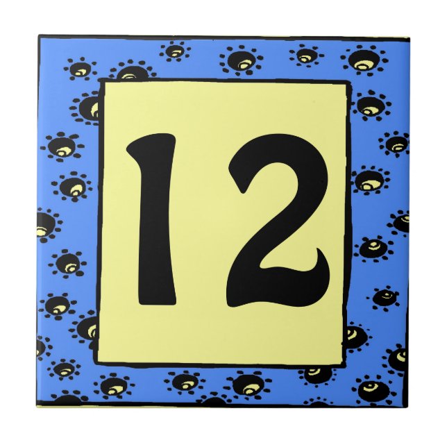 Baldosas de metro azul marco Estrellas editar text (Frente)