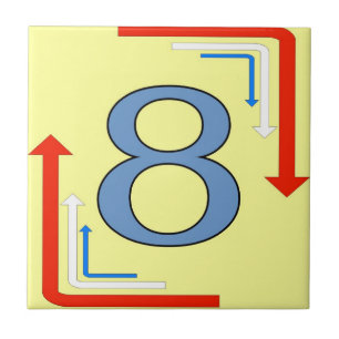 Baldosas de metro ceden el marco 8 Ocho