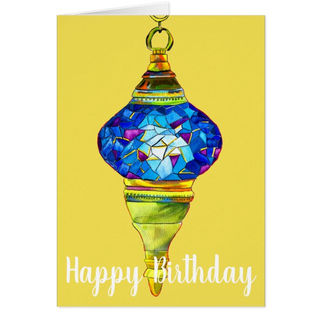 Baldosas de mosaico de luces turcas azules (Frente)