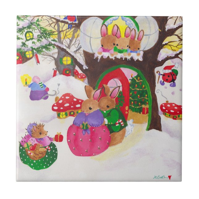 Baldosas de Navidades de Woodland (Frente)