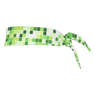 Baldosas de piscina, mosaicos verdes, patrón geomé