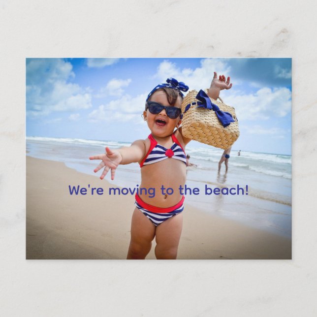 BALDOSAS DE PLAYA MOVIENDO POSTAL (Anverso)