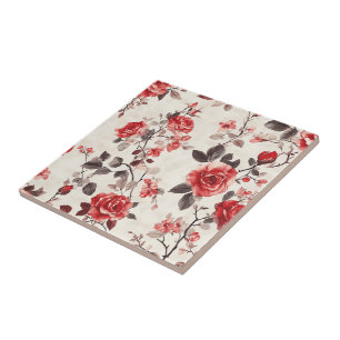 Baldosas de Rosa Boho Art Nouveau para espacios ha