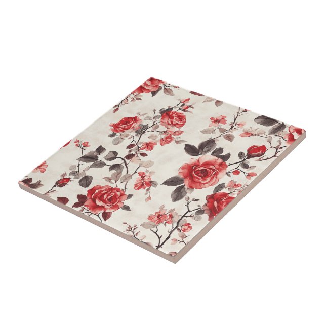 Baldosas de Rosa Boho Art Nouveau para espacios ha (Lado)
