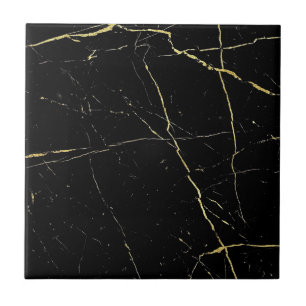 Baldosas de suelo en negro y oro