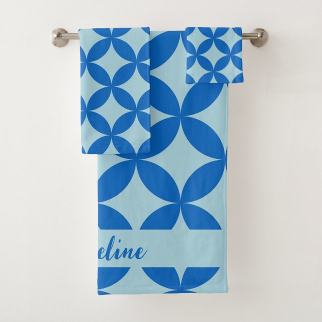 Baldosas de verano con círculos azules para bebés (In situ)