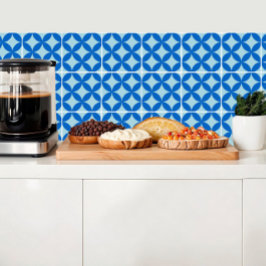 Baldosas de verano con círculos azules para bebés