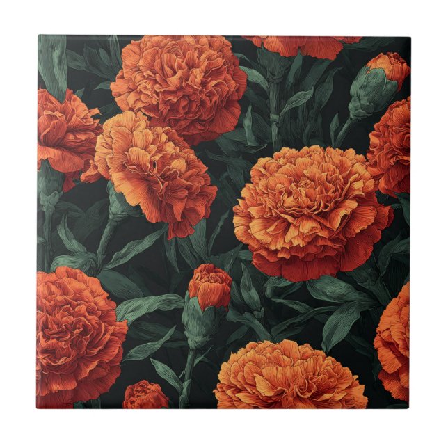 Baldosas Decorativas De Clavel Para Piso De Baño (Frente)