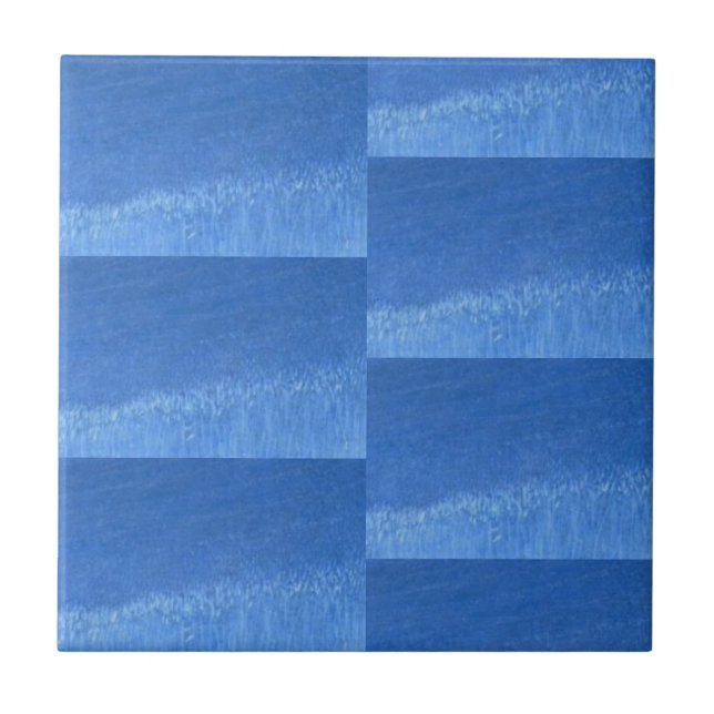 Baldosas decorativas de diseño geométrico azul (Frente)
