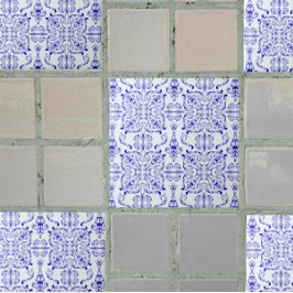 Baldosas decorativas de órganos azules