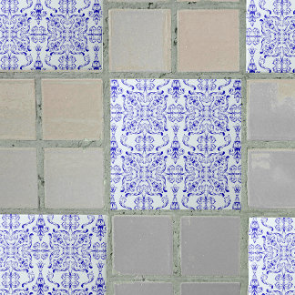 Baldosas decorativas de órganos azules