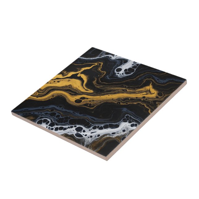 Baldosas Decorativas De Resumen De Lujo - Negro, O (Lado)