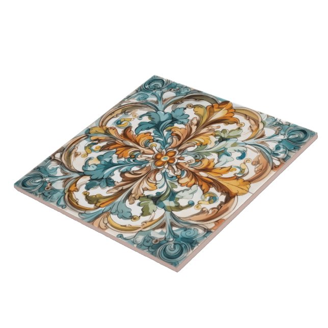 Baldosas decorativas florales intrincadas (Lado)
