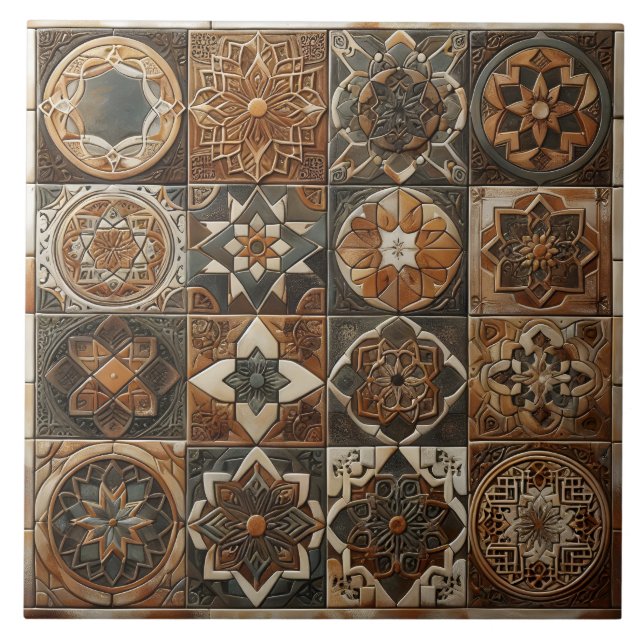 Baldosas decorativas intrincadas artísticas (Frente)
