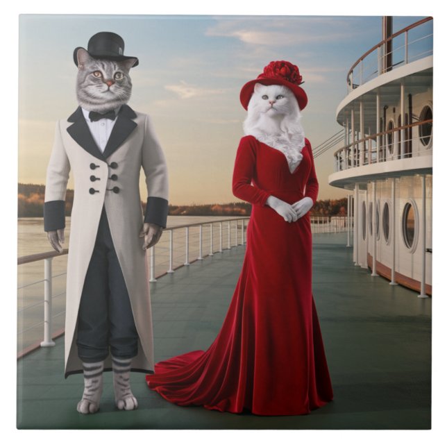 Baldosas decorativas para gatos de Riverboat (Frente)