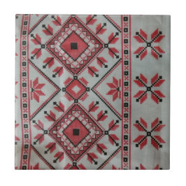 Baldosas decorativas rojo y negro