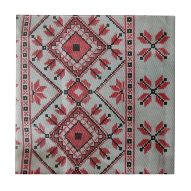 Baldosas decorativas rojo y negro (Frente)