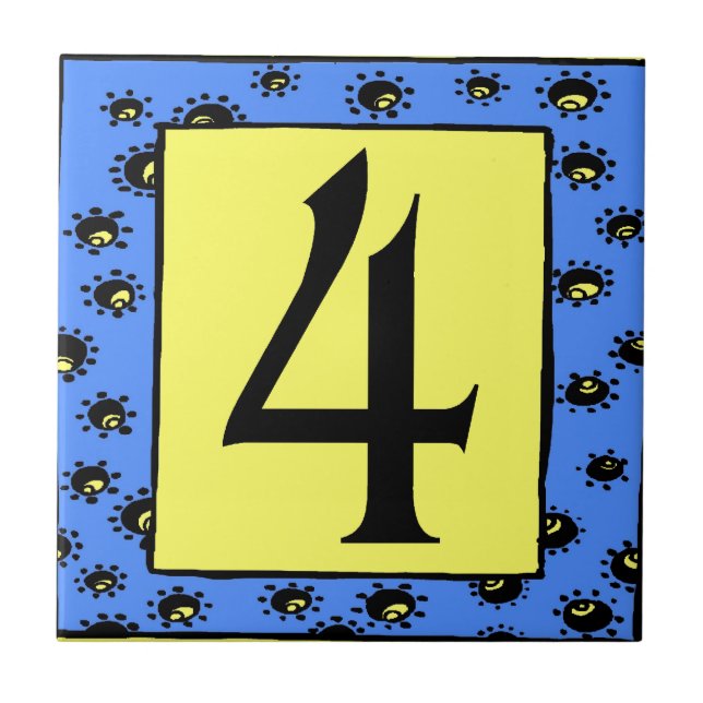 Baldosas del metro Estrellas del marco azul 4 Cuat (Frente)