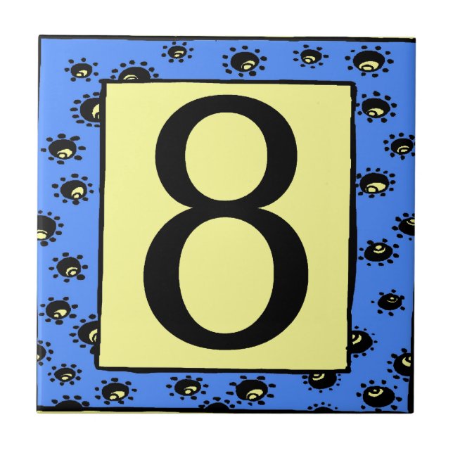 Baldosas del metro Estrellas del marco azul 8 (Frente)