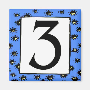 Baldosas del metro Tres en el imán