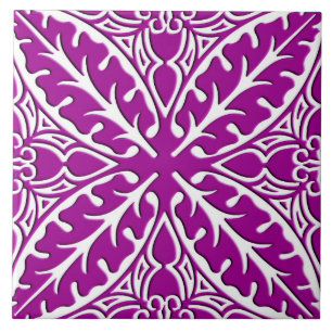 Baldosas marroquíes - amatista morado y blanco