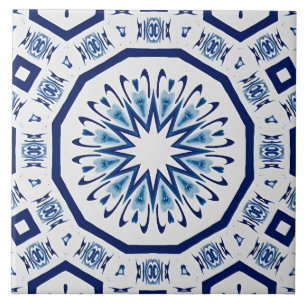 Baldosas marroquíes,azulejos azules,Impresión de t