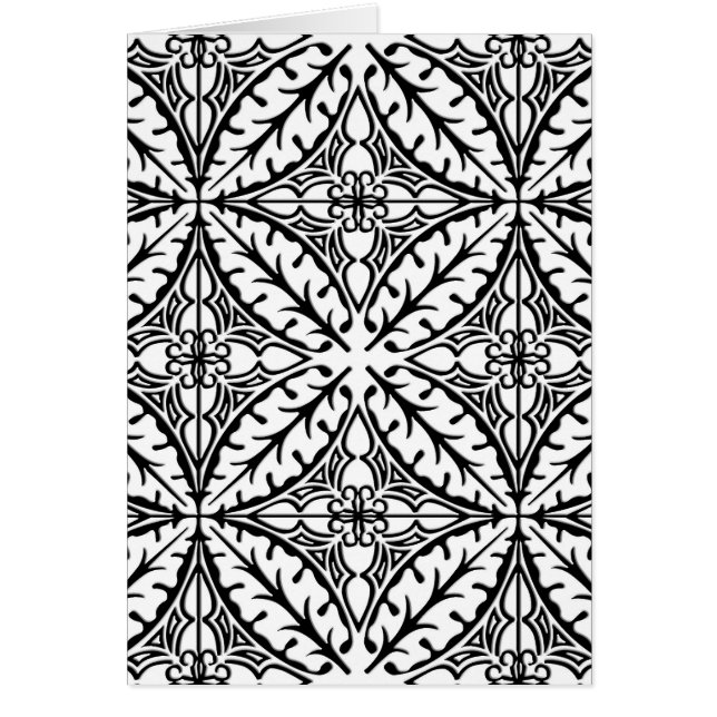 Baldosas marroquíes - blanco y negro (Frente)