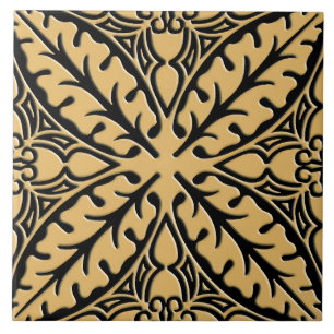 Baldosas marroquíes - bronceado de camello y negro