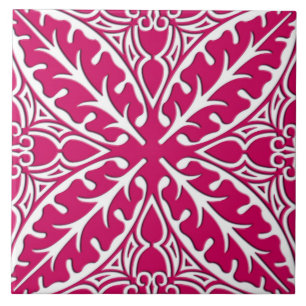 Baldosas marroquíes - magenta y blanco
