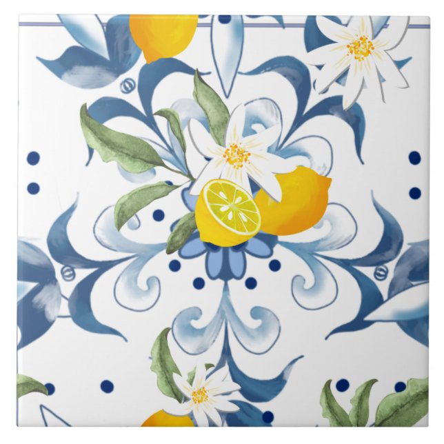 Baldosas mediterráneas,Baldosas sicilianas ,majóli (Frente)