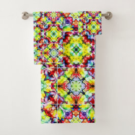 Baldosas mediterráneas, mosaicos de tinta de alcoh