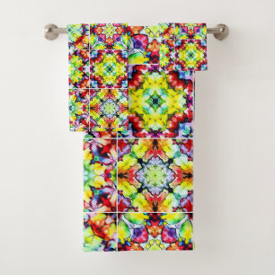 Baldosas mediterráneas, mosaicos de tinta de alcoh