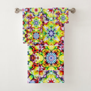 Baldosas mediterráneas, mosaicos de tinta de alcoh