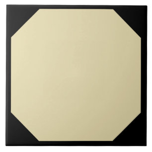 Baldosas ocgágonas beige con esquinas negras