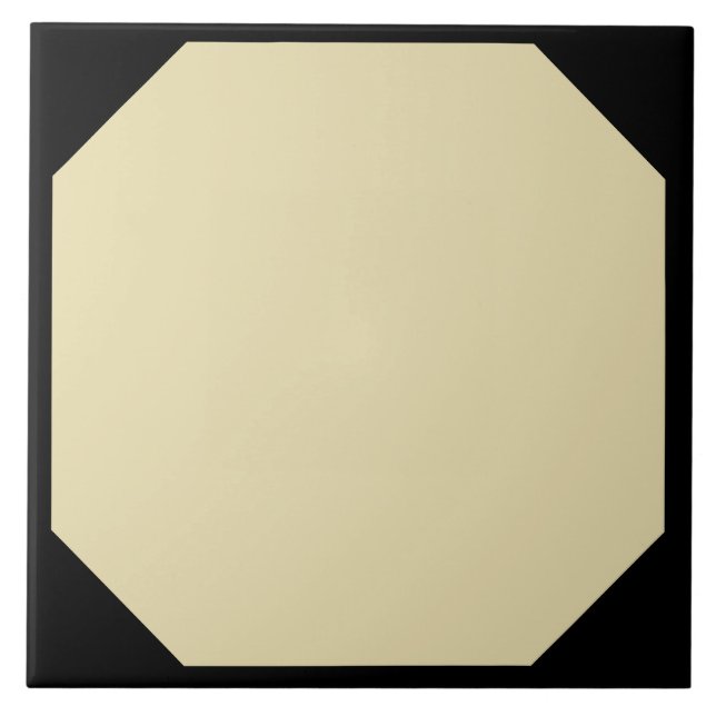 Baldosas ocgágonas beige con esquinas negras (Frente)