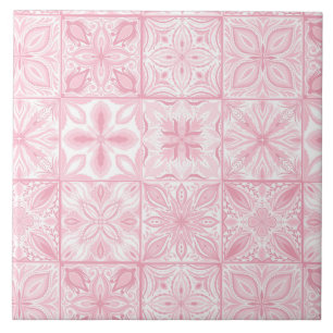 Baldosas orgánicas en rosa