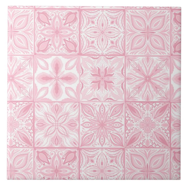 Baldosas orgánicas en rosa (Frente)