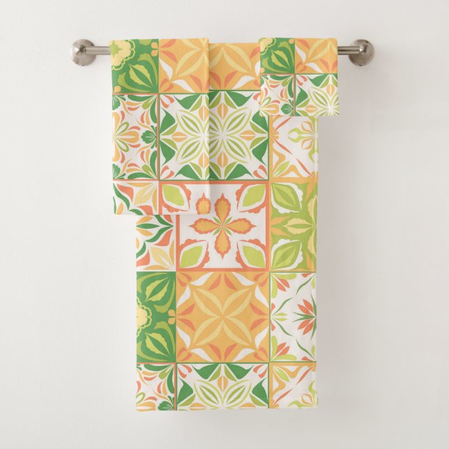 Baldosas orgánicas en verde y amarillo (In situ)