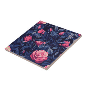 Baldosas Rosas Clásicas Art Deco Para El Suelo Int