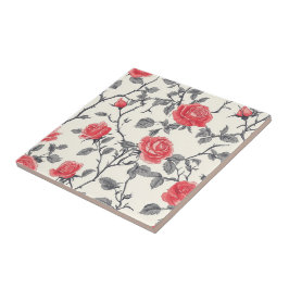 Baldosas Rosas Decoradas Clásicas Para La Decoraci