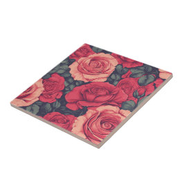 Baldosas Rosas Decorativas Negrita Para Paredes De