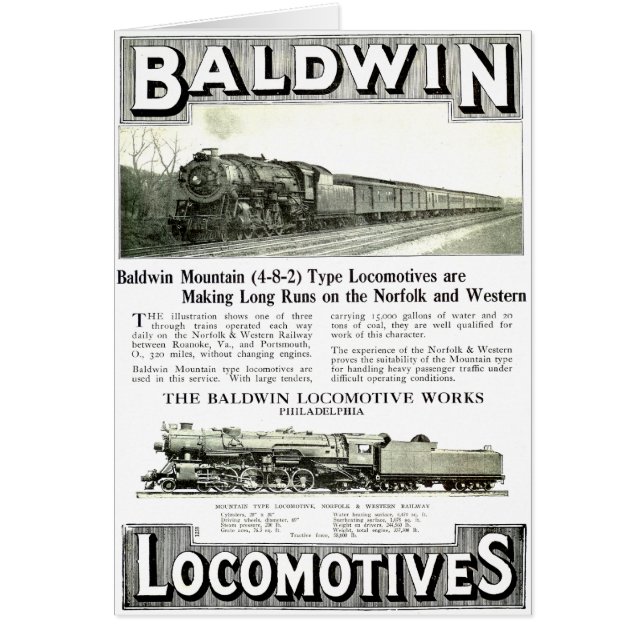 Baldwin Steam Locomotives (Frente)