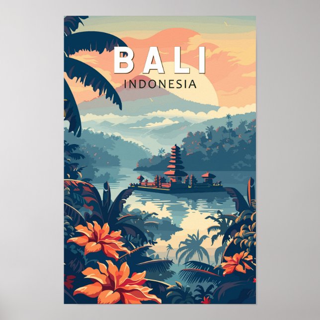 Bali Indonesia Viaje Arte Vintage (Frente)
