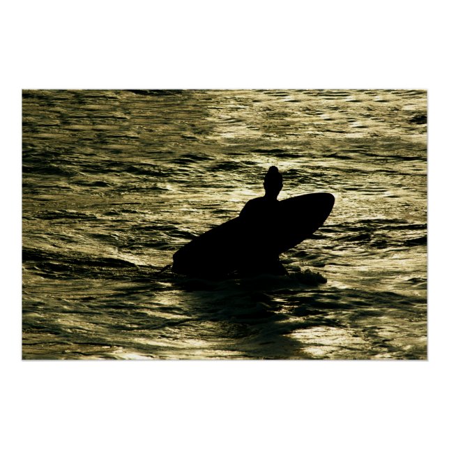 Bali Surf Golden Hour Beach Poster (Anverso)