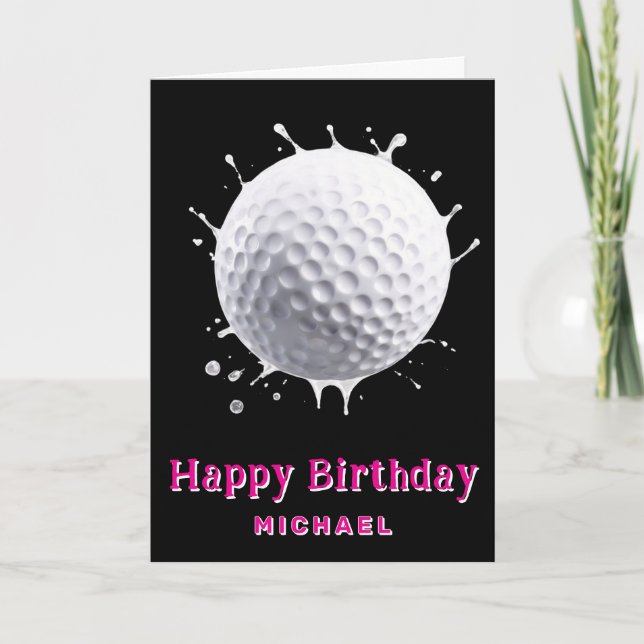 *~* Ball de golf BLANCO BLANCO AP94 Tarjeta de cum (Anverso)