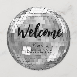 Ball Disco Bienvenidos a mi tarjeta de mesa de fie