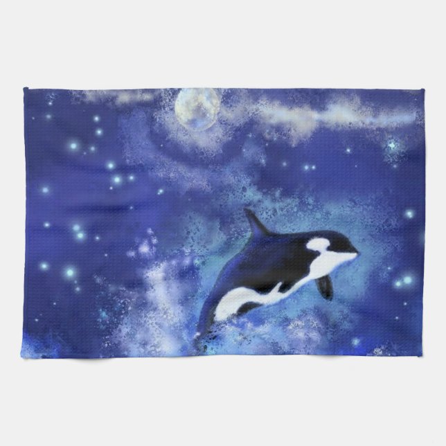 Ballena asesina con toalla de cocina completamente (Horizontal)