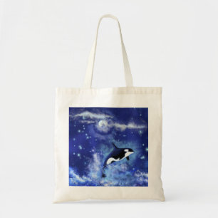 Ballena asesina en bolsa azul de luna llena