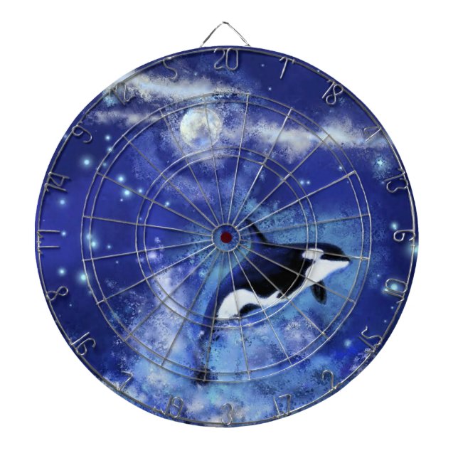 Ballena asesina en tablero de arte lunar lleno - a (Frente)